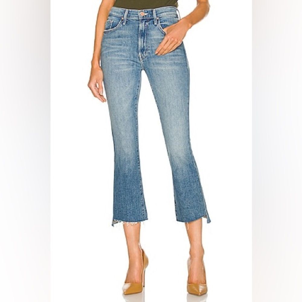 MOTHER The Insider Crop Step Fray Jeans in Scenic Route
